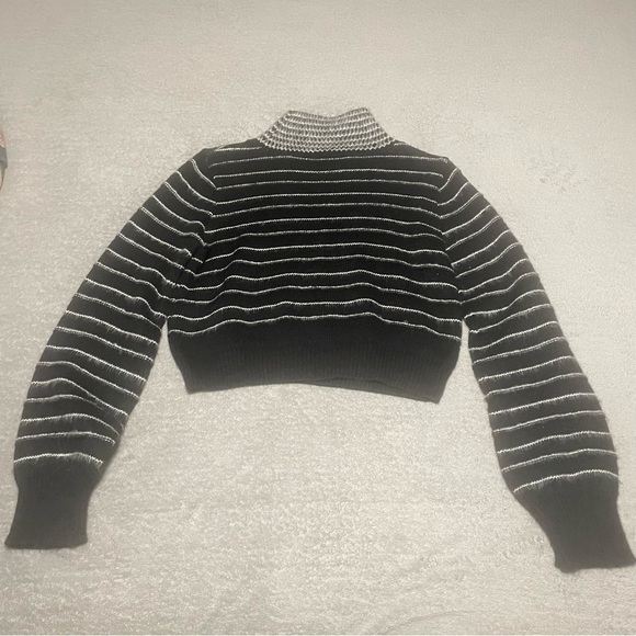TOPSHOP Rock ‘N Roll stripe crop turtleneck size 10 VGUC - Picture 11 of 11
